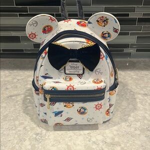 Loungefly Disney Wish Backpack - White and Blue
